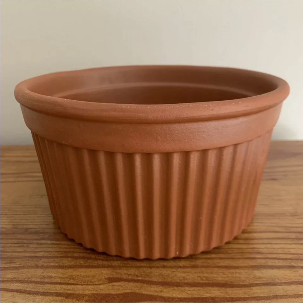 Copco AU7 1.5 Qt Country Clay Round Soufflé Baking Dish Terra Sigillata Coating